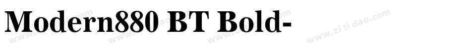 Modern880 BT Bold字体转换